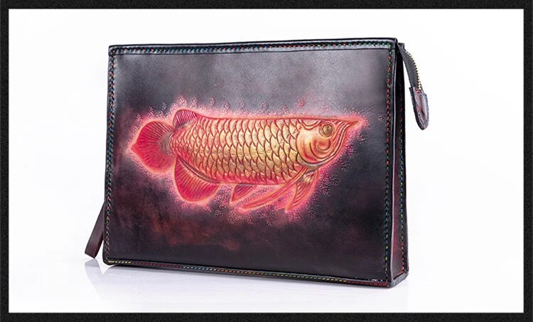 Bespoke Hand-Carved Leather Handbag - Made by Saigon Leather HB521 - Image 2
