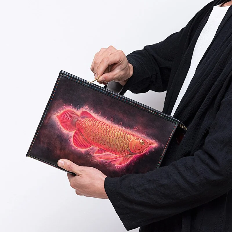 Bespoke Hand-Carved Leather Handbag - Made by Saigon Leather HB521 - Image 5