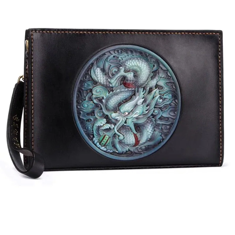 Custom Hand-Carved Leather Handbag - Made by Saigon Leather - Image 2