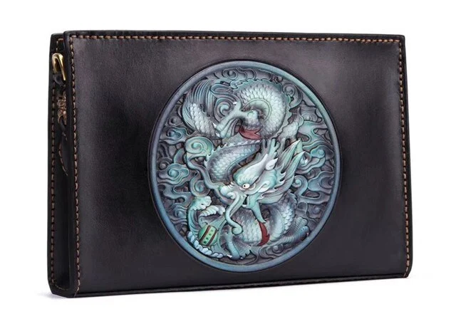 Custom Hand-Carved Leather Handbag - Made by Saigon Leather - Image 3