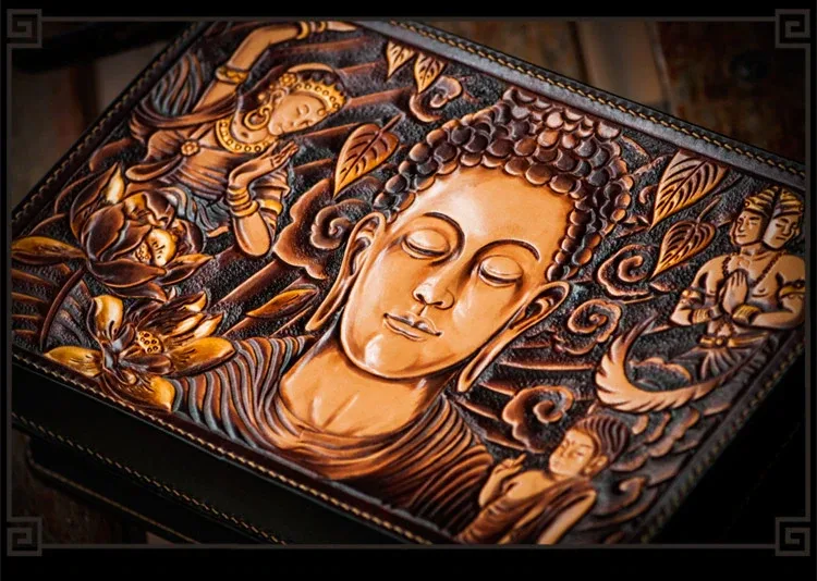 Customizable Artfully Engraved Leather Handbag HB522 - Image 2