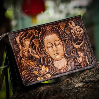 Customizable Artfully Engraved Leather Handbag HB522
