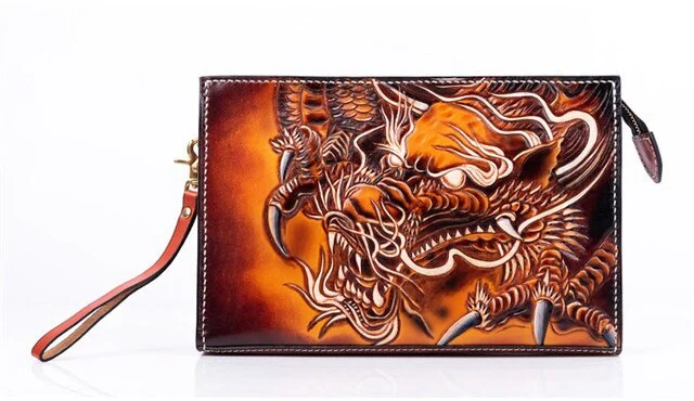Customizable Artfully Engraved Leather Handbag HB524 - Image 6