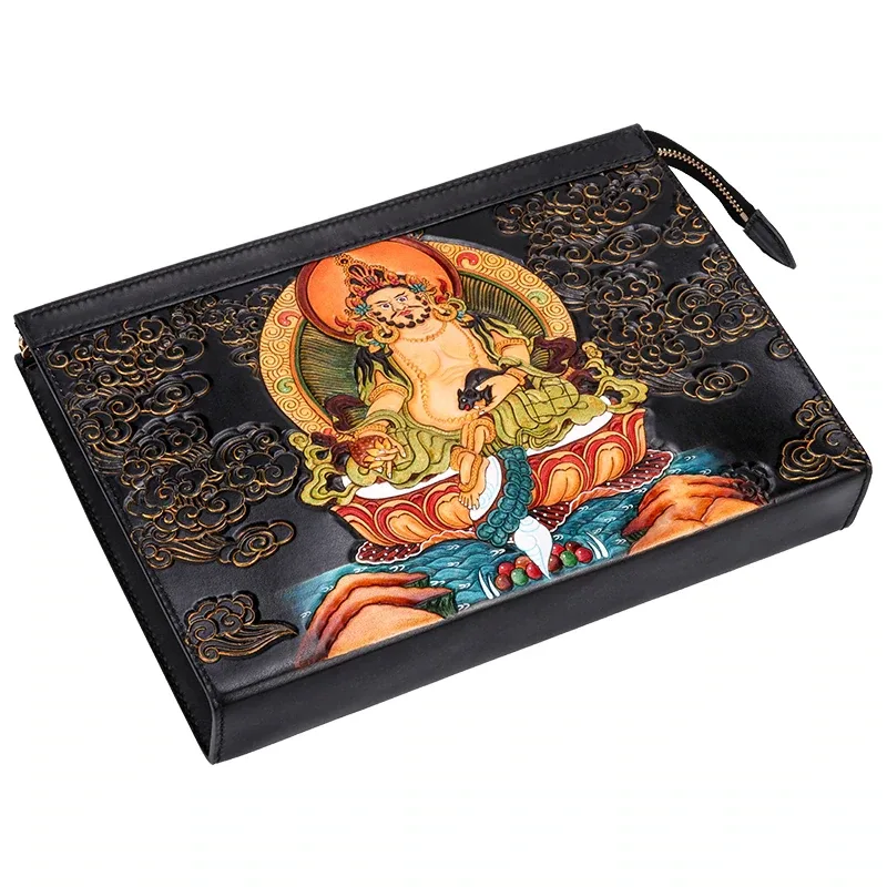 Customizable Artfully Engraved Leather Handbag HB525 - Image 3