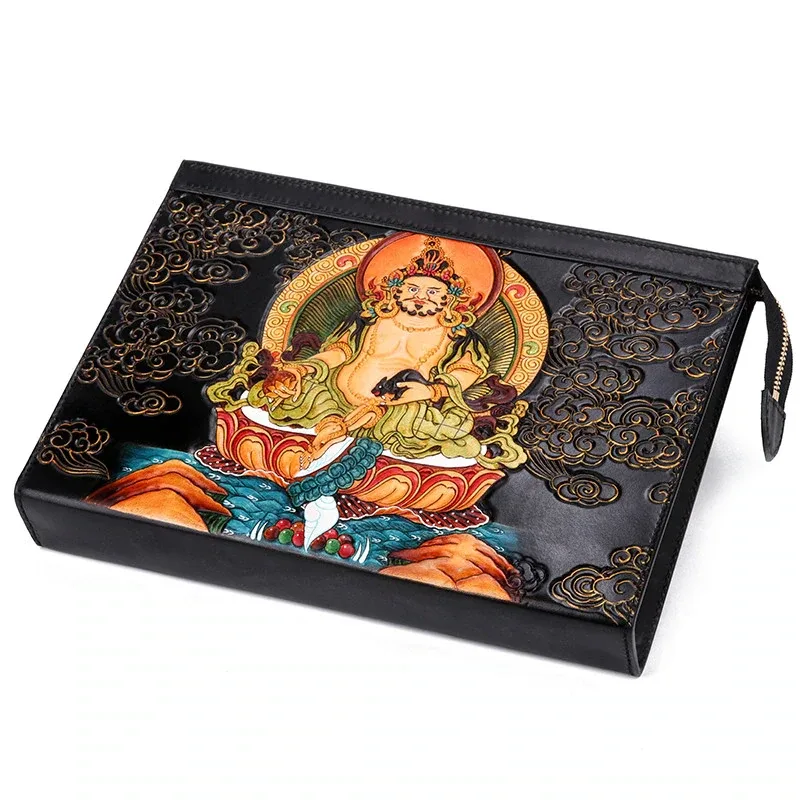 Customizable Artfully Engraved Leather Handbag HB525 - Image 2