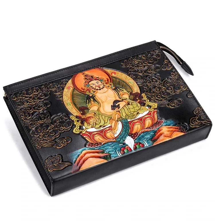 Customizable Artfully Engraved Leather Handbag HB525