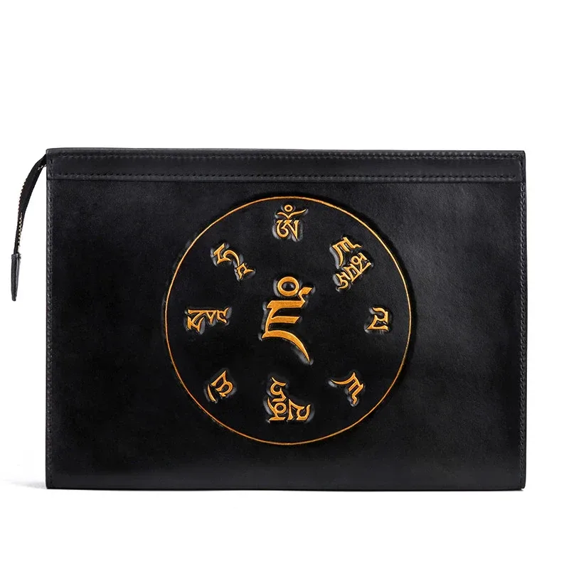 Customizable Artfully Engraved Leather Handbag HB525 - Image 6
