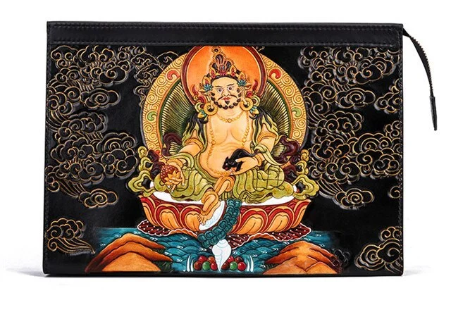 Customizable Artfully Engraved Leather Handbag HB525 - Image 4