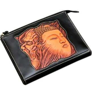 Customizable Artfully Engraved Leather Handbag HB526
