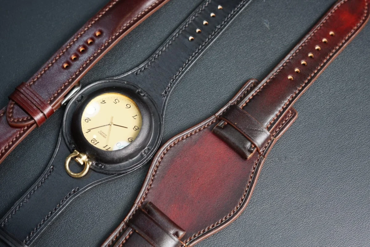 Custom Patina Leather Watch Strap - Image 2