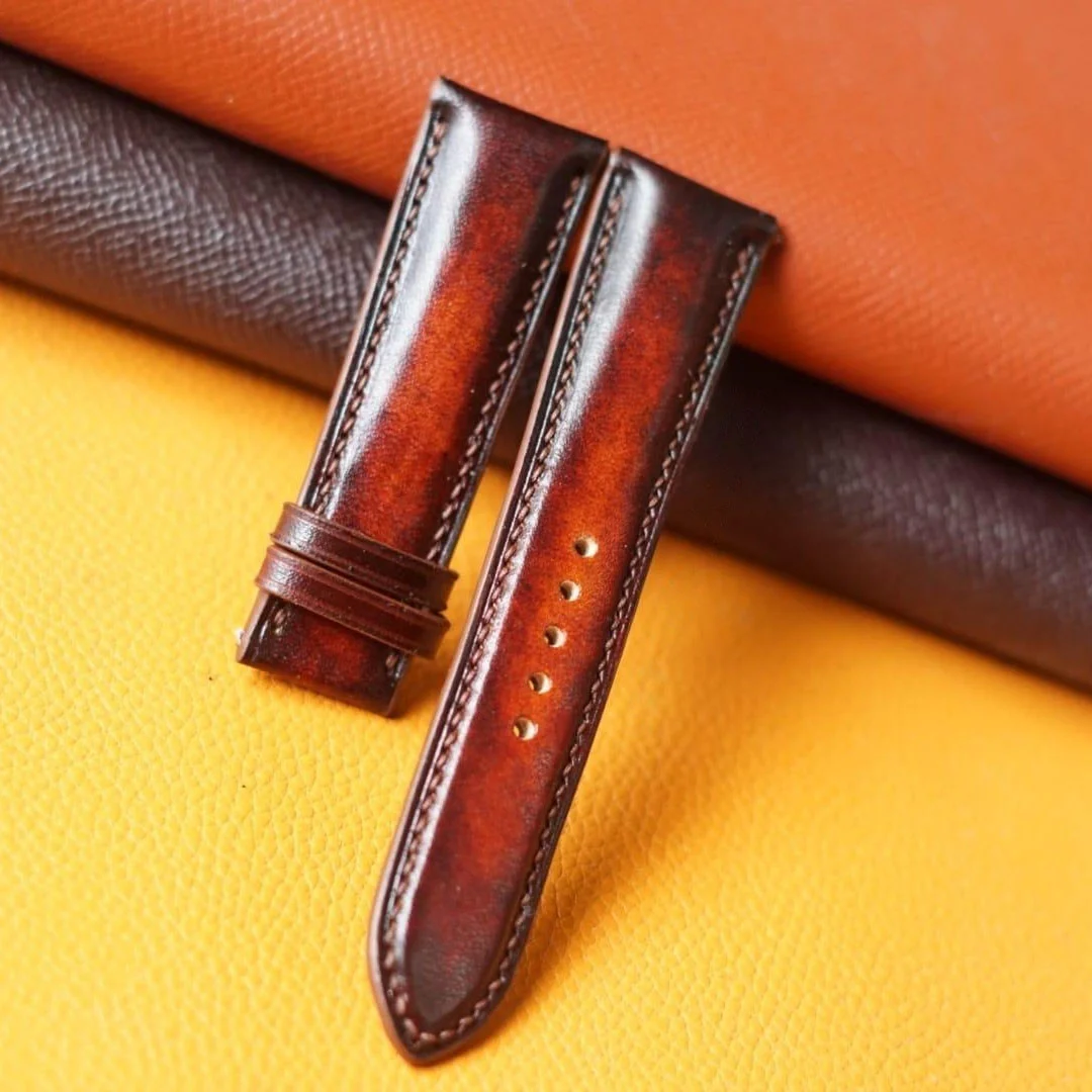 Saigon-Leather Handcrafted Patina Leather Watch Strap