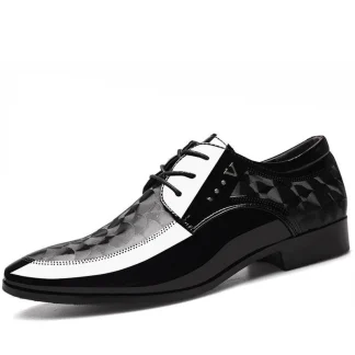 Merkmak Fashion Lace-Up Oxford Shoes - Big Size Formal Leather Shoes for Men