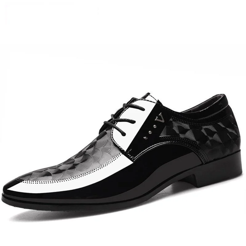 Merkmak Fashion Lace-Up Oxford Shoes - Big Size Formal Leather Shoes for Men