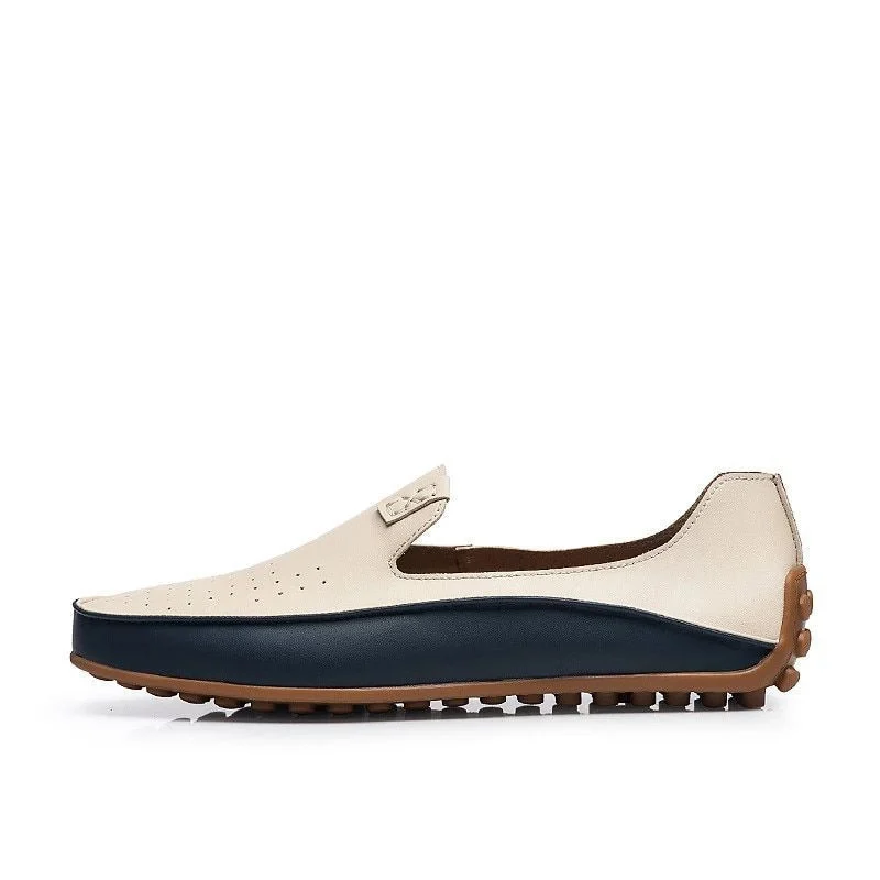 Genuine Leather Slip-On Boat Shoes - Luxury Italian Designer Loafers for Men - Image 3