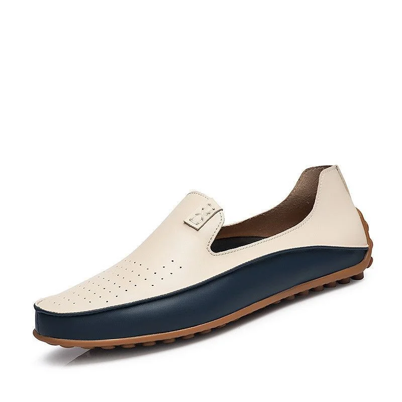 Genuine Leather Slip-On Boat Shoes - Luxury Italian Designer Loafers for Men - Image 2