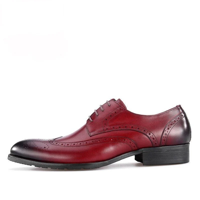 Summer Men's Vintage Brogue Oxfords - Carved Genuine Leather Breathable Dress Shoes - Image 7