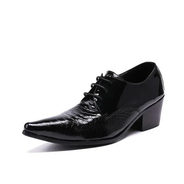 Christia Bella Pointed Toe High Heel Oxford Dress Shoes - Fashionable Party and Business Shoes for Men - Image 7