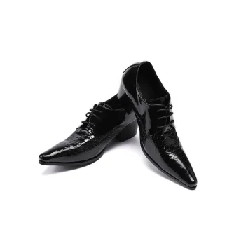 Christia Bella Pointed Toe High Heel Oxford Dress Shoes - Fashionable Party and Business Shoes for Men
