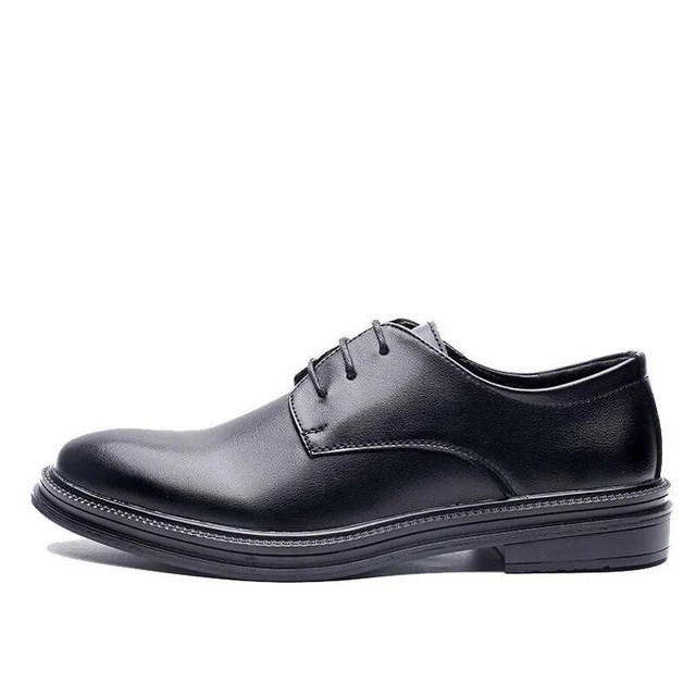 Fashion Pointed Casual Business Shoes - Simple and Comfortable Genuine Leather Dress Shoes for Men - Image 2