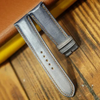 Saigon-Leather Handcrafted Gray Patina Leather Watch Strap