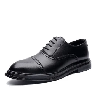 British Fashion Retro Carved Brogue Oxford Shoes - Trendy Pointy Business Formal Shoes for Men