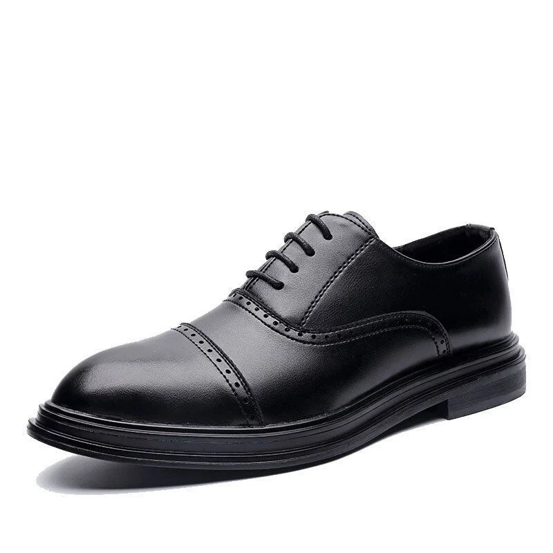 British Fashion Retro Carved Brogue Oxford Shoes - Trendy Pointy Business Formal Shoes for Men
