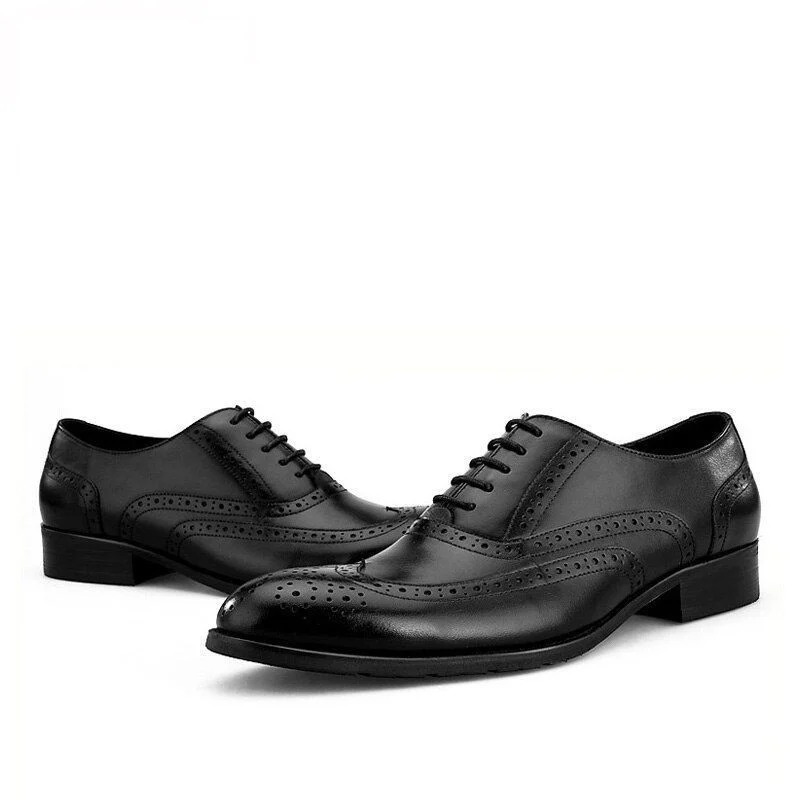 Retro British Bullock Oxford Shoes – Breathable Genuine Leather Casual Shoes for Men - Image 6