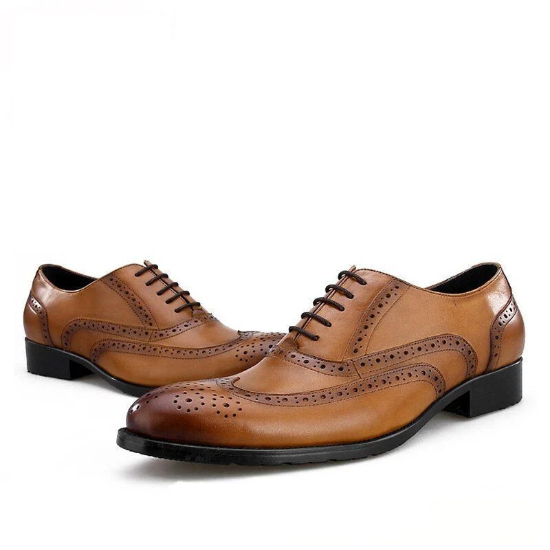 Retro British Bullock Oxford Shoes – Breathable Genuine Leather Casual Shoes for Men - Image 2