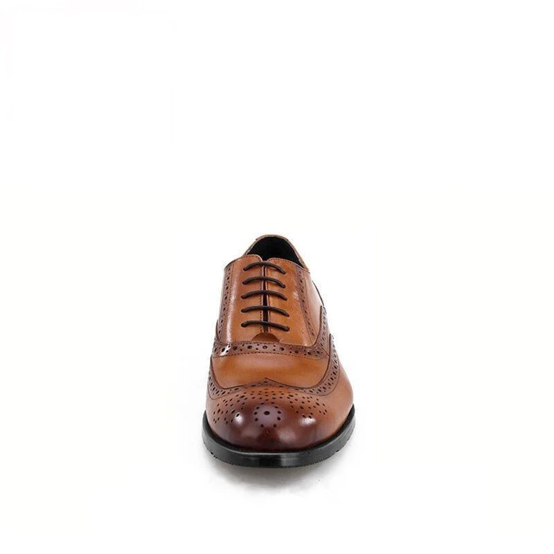 Retro British Bullock Oxford Shoes – Breathable Genuine Leather Casual Shoes for Men - Image 4