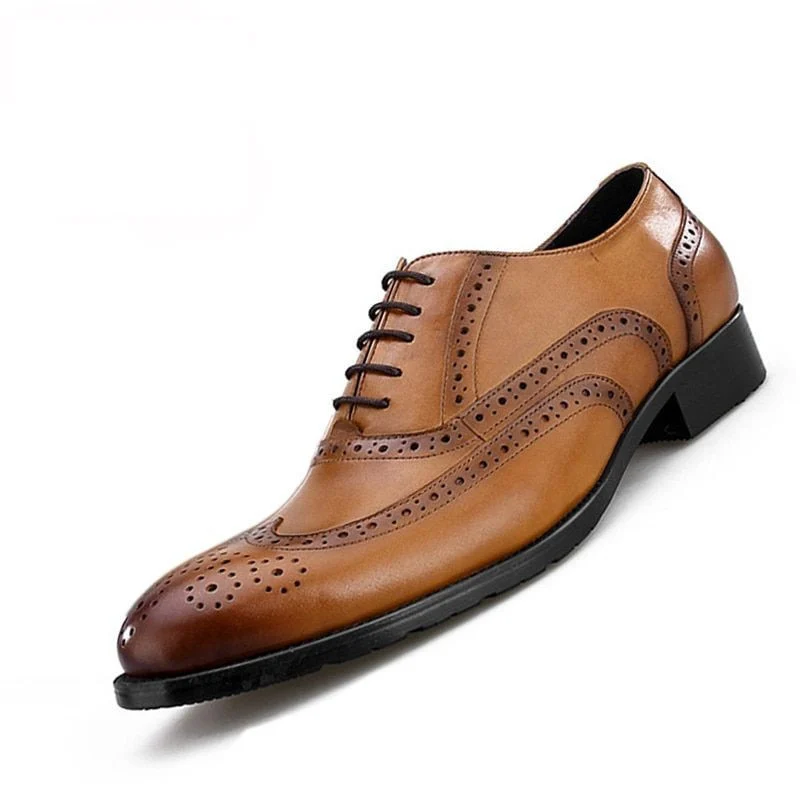 Retro British Bullock Oxford Shoes – Breathable Genuine Leather Casual Shoes for Men - Image 3