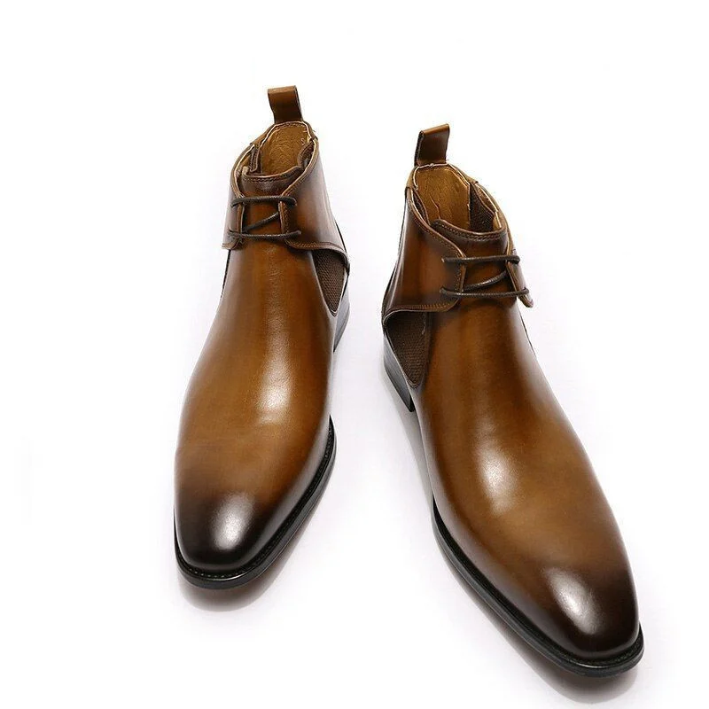 Luxury Design Chukka Boots - Genuine Leather Ankle Boots for Men - Image 2