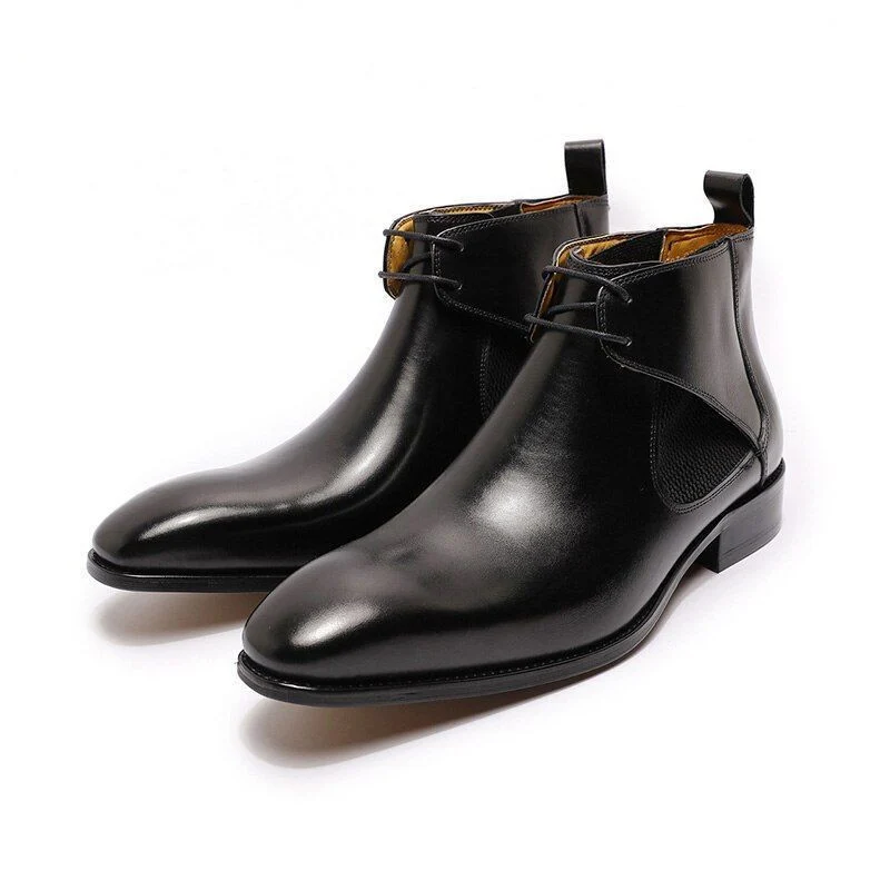 Luxury Design Chukka Boots - Genuine Leather Ankle Boots for Men - Image 3
