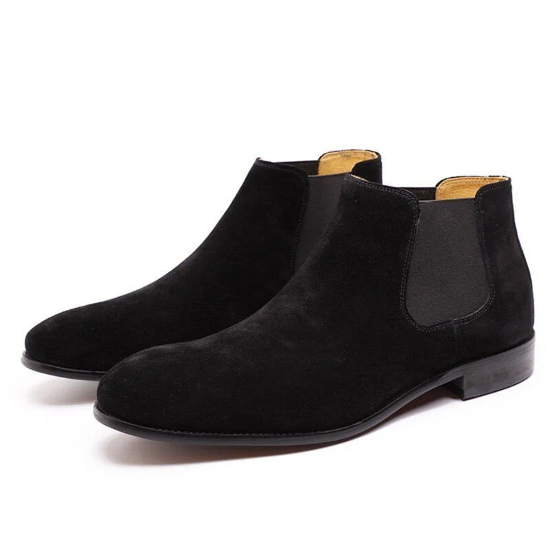 Luxury Design Men’s Leather Chelsea Boots - High-Grade Suede Ankle Boots with Elastic Band - Image 6