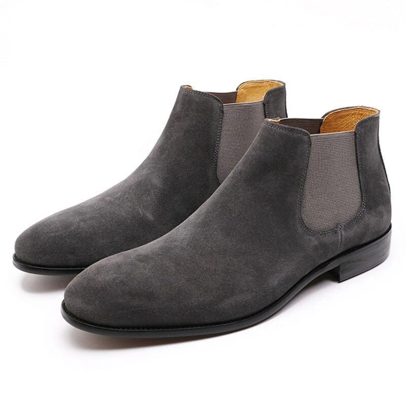 Luxury Design Men’s Leather Chelsea Boots - High-Grade Suede Ankle Boots with Elastic Band - Image 7