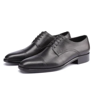 Luxury Handmade Genuine Leather Derby Shoes - Vintage Retro Dress Shoes for Men
