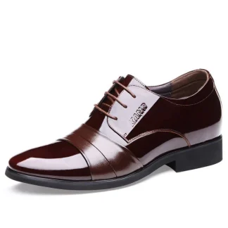 Brand Factory Direct Men's Business Shoes - Invisible Height Increase Formal Dress Shoes for Men