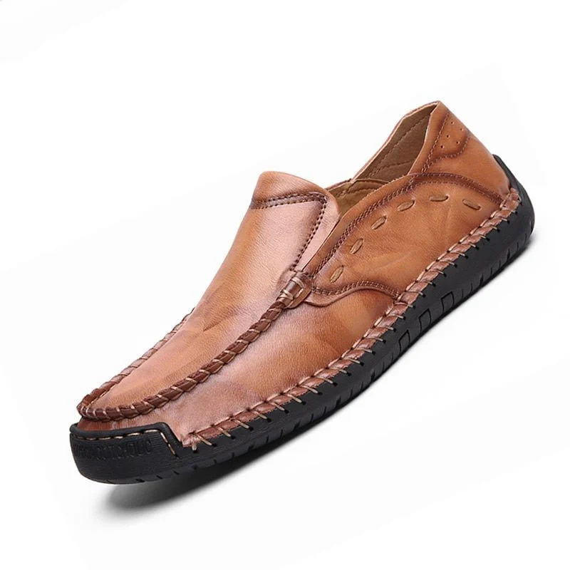 Men's Casual Genuine Leather Loafers - Luxury Brand Breathable Slip-On Driving Moccasins - Image 3