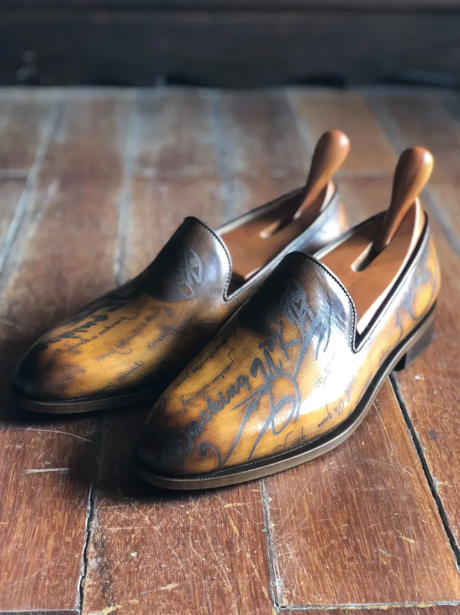 Laser Loafer Men’s Classic Leather Outsole Breathable Leather Shoe