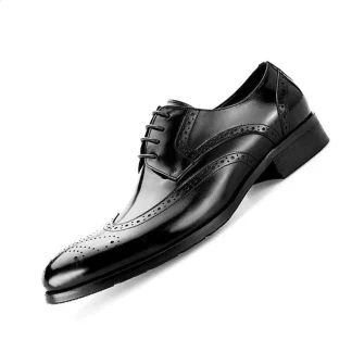 Men's Genuine Leather Shoes Cowhide Vintage Bullock Carved England Style Shoes Men's Casual Leather Shoes EURO