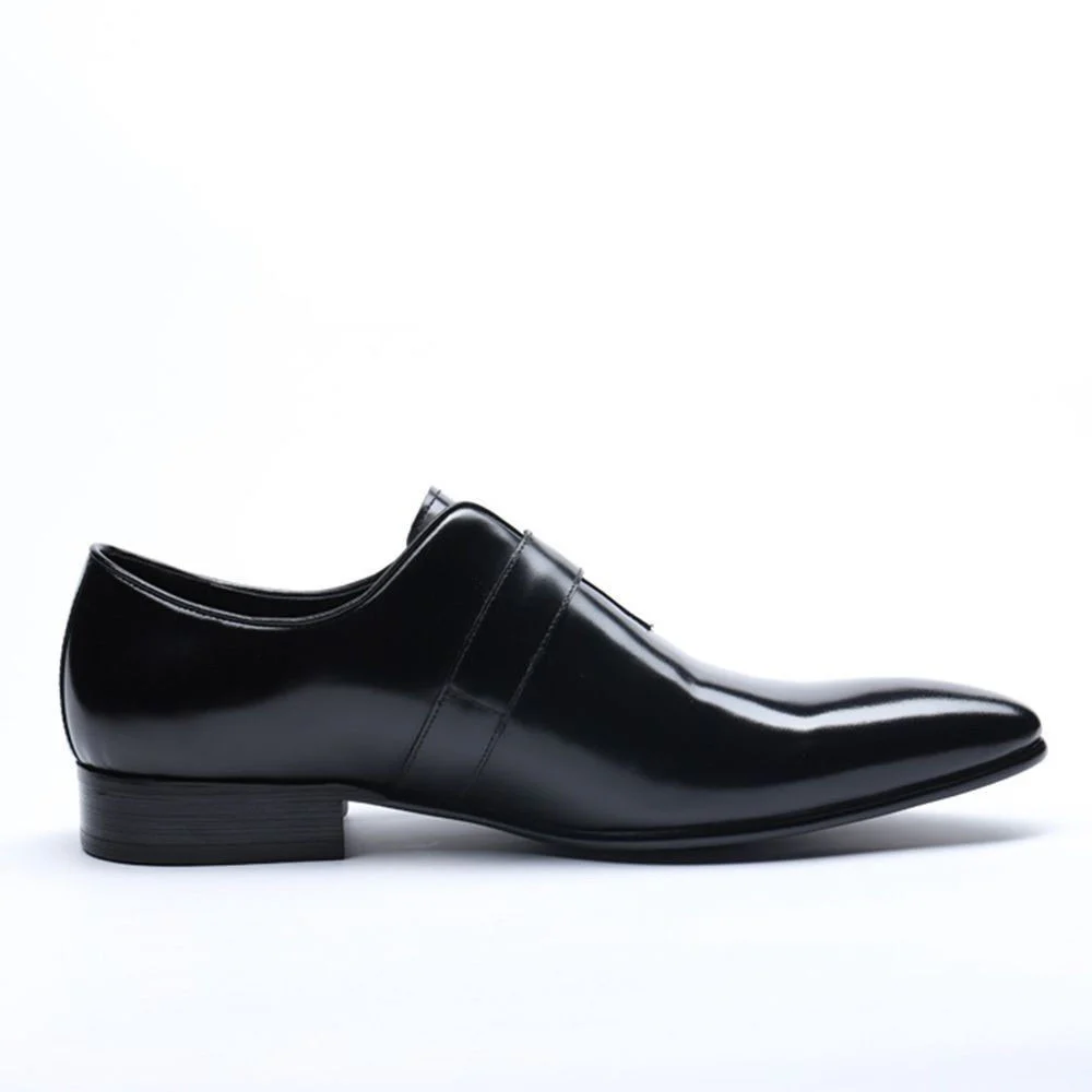 Sipriks Men Shoes Leather Summer Dark Brown Casual Leather Shoes Luxury Brand Wedding Single Monk Strap Sneakers Designers - Image 3