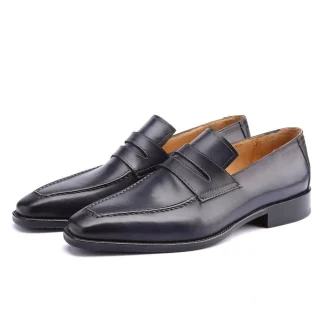 Men's Luxury Genuine Leather Loafers – Vintage Retro Dress Shoes for Formal Business, Parties, and Weddings