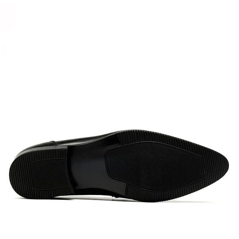 Men's Luxury Genuine Leather Business Dress Shoes – Pointed Toe Fashion Formal Wedding Shoes for Summer - Image 5