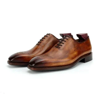 Handmade Goodyear Welted Full Grain Calf Leather Oxford Shoes – Premium Men's Dress Shoes for Office and Business