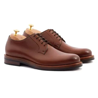 Saigon-Leather Handmade Genuine Leather Derby Shoes – Designer Bridegroom and Best Man Dress Shoes for Business and Formal Occasions