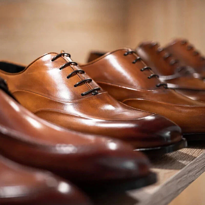 Saigon-Leather Oxford Fashion Leather Men's Shoes - Handmade Lace-Up Wedding & Business Shoes - Image 6
