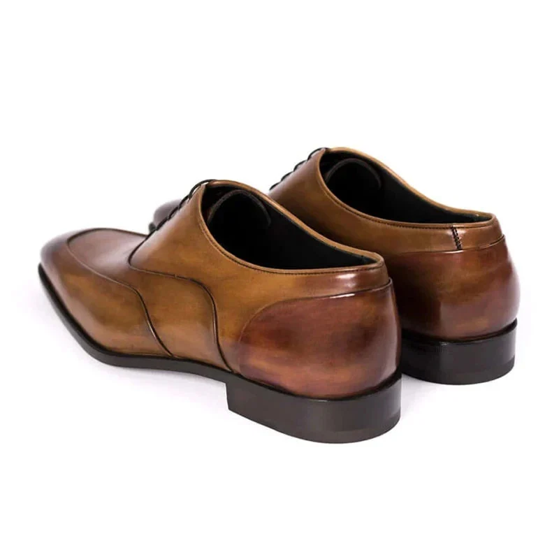 Saigon-Leather Oxford Fashion Leather Men's Shoes - Handmade Lace-Up Wedding & Business Shoes - Image 2