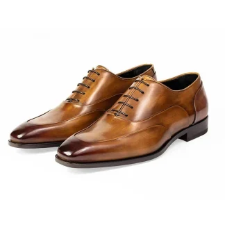 Saigon-Leather Oxford Fashion Leather Men's Shoes - Handmade Lace-Up Wedding & Business Shoes