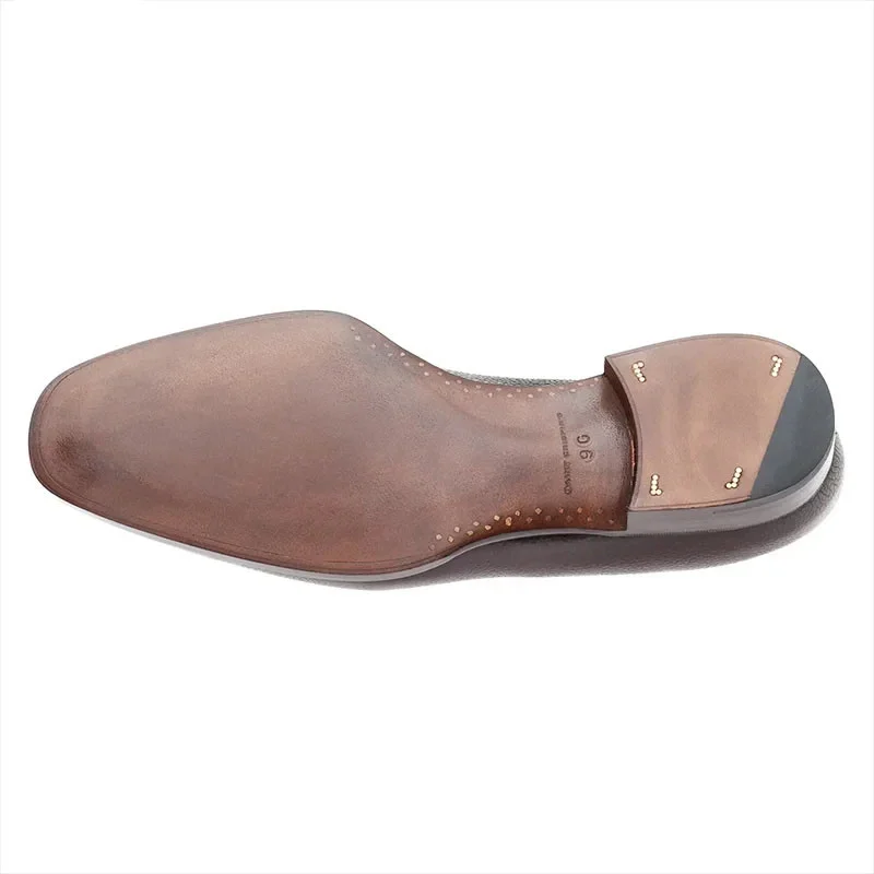 Saigon-Leather Derby Style Bridegroom Dress Shoes - Formal Office Best Men's Shoes - Image 4