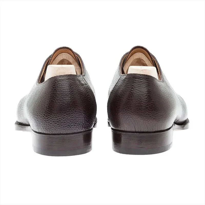 Saigon-Leather Derby Style Bridegroom Dress Shoes - Formal Office Best Men's Shoes - Image 3