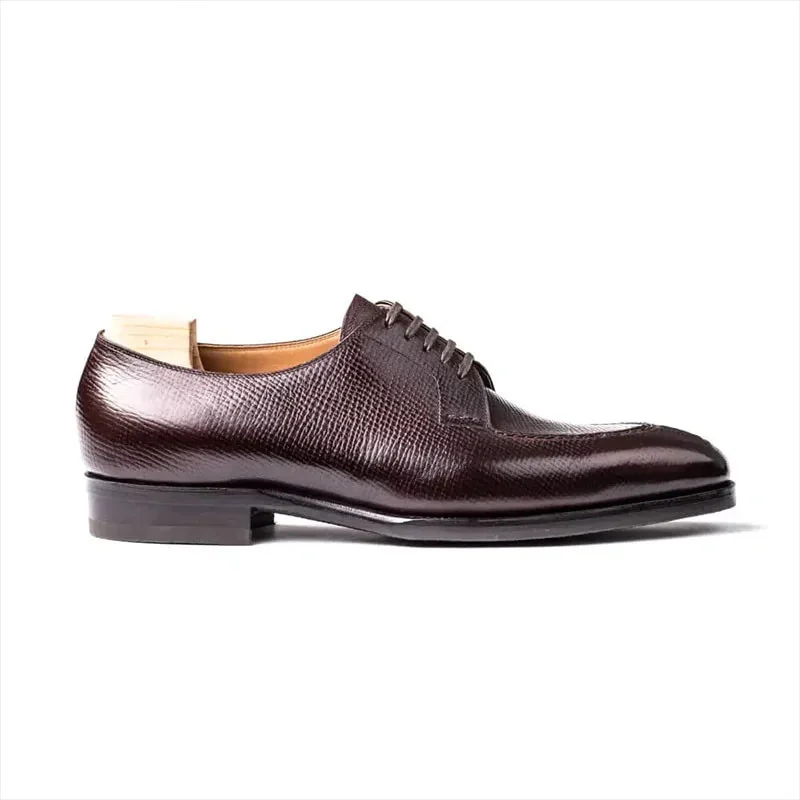 Saigon-Leather Derby Brogue Style Dress Shoes - Formal Party, Business, Designer, Genuine Leather for Men - Image 2